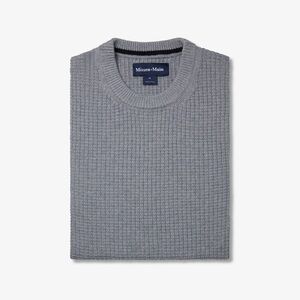 Mizzen+Main Textured Gray Crewneck Sweater